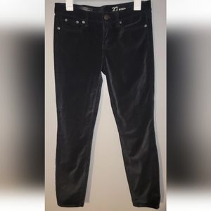 J. Crew High-Rise Toothpick Velvet Jeans 27 ankle